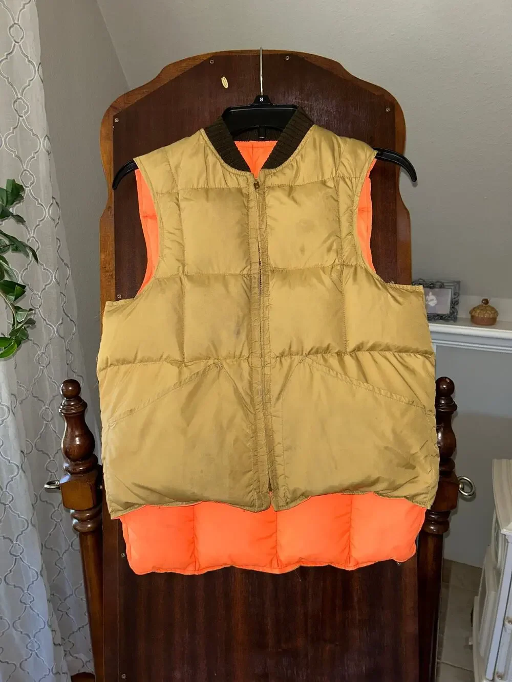 Vintage reversible down filled hunting vest Black Sheep size small
